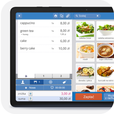 tablet-posbistro-pos-dla-gastronomii System POS do restauracji ułatwiający zarządzanie zamówieniami