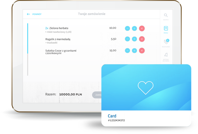 tablet z kartą lojalizacja Lojalność klientów to fundament sukcesu każdej marki - skorzystaj z opcji lojalizacji klientow w POSbistro.