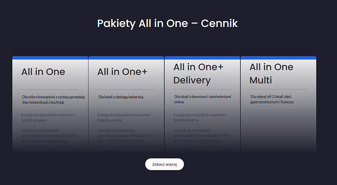 Cennik Kasa Wirtualna POSbistro